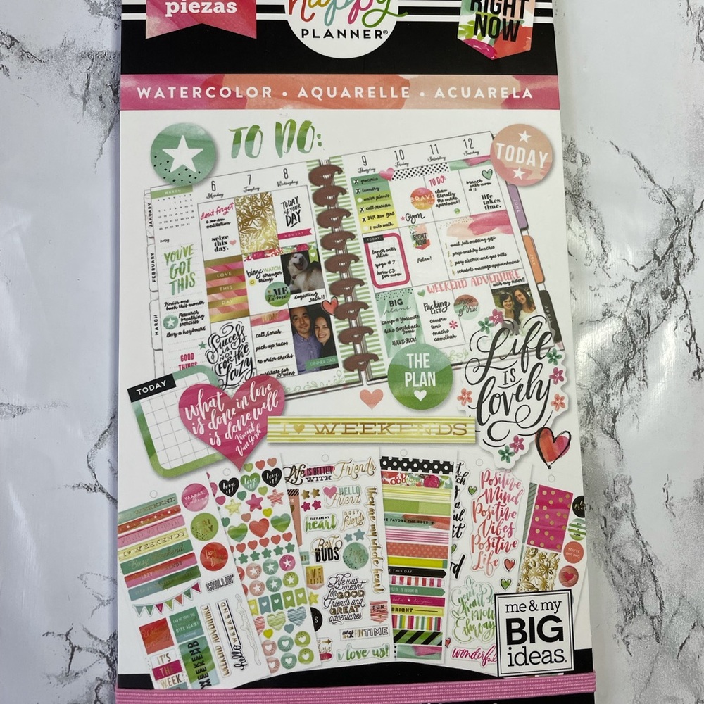 The Happy Planner Watercolor planner stickers